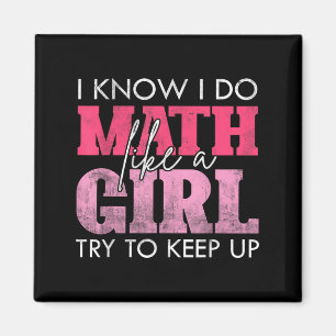 Aimant Je sais que je fais des maths comme une fille essa