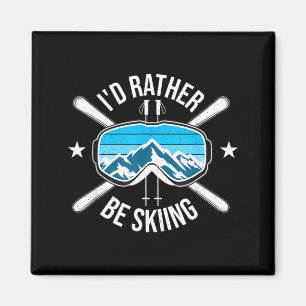 Aimant Je serais en train de skier - skieur de sports d'h