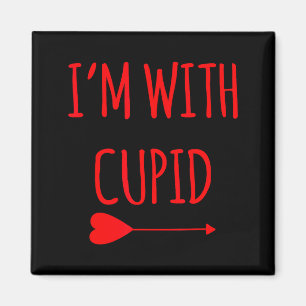 Aimant Je suis avec Cupidon Cadeau drôle de la Saint-Vale