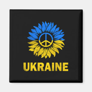 Aimant Je suis avec le drapeau de tournesol de l'Ukraine