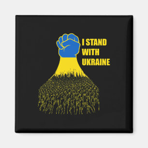 Aimant Je suis avec l'Ukraine - Soutenir l'Ukraine - Prie