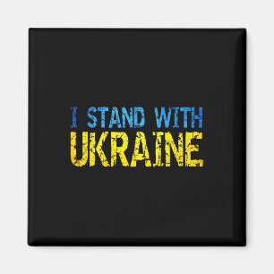 Aimant Je suis avec l'Ukraine Soutien Ukraine Drapeau Ukr