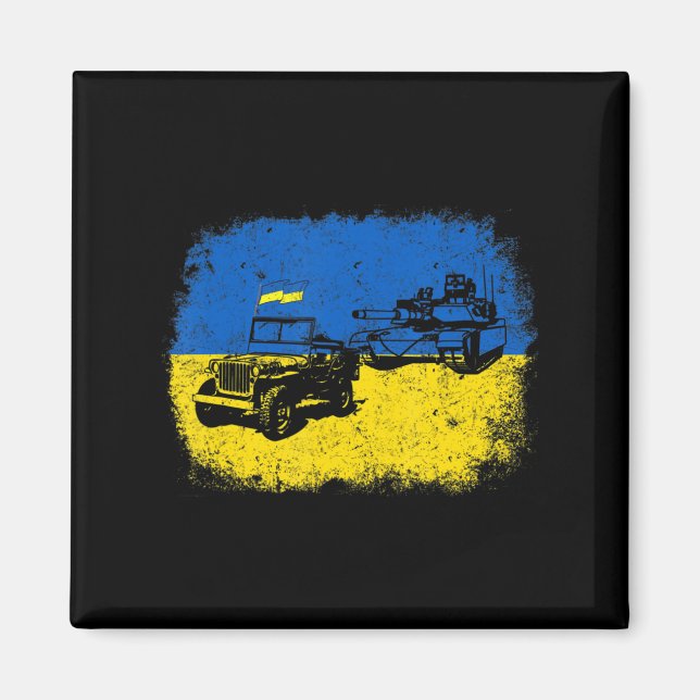 Aimant Je Suis Avec L'Ukraine Un Amusant Agriculteur Ukra (Devant)