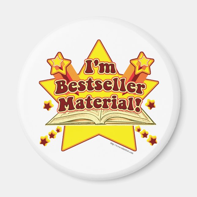 Aimant Je suis Bestseller Matériel ! (Devant)