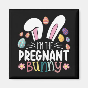 Aimant Je suis la maman lapin enceinte Pâques famille ten