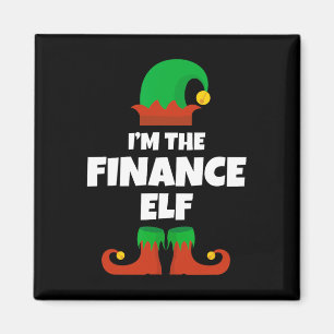 Aimant Je suis le lutin de la finance Famille Pyjama Noël