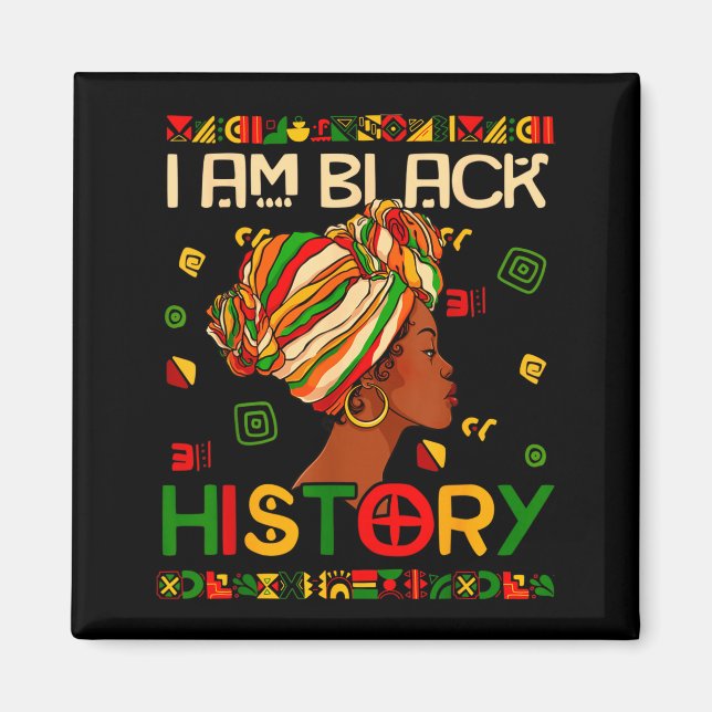 Aimant Je suis le Mois de l'histoire des Noirs Afro-Améri (Devant)