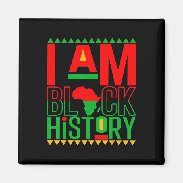 Aimant Je suis le mois de l'histoire des Noirs Afro-Améri (Devant)