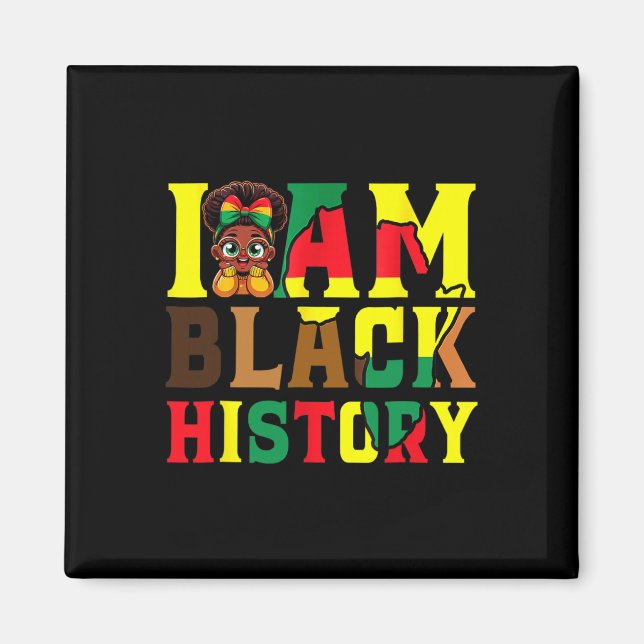Aimant Je suis le Mois de l'histoire des Noirs Afro-Améri (Devant)