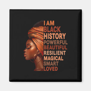 Aimant Je suis l'histoire noire Femmes puissantes Filles 