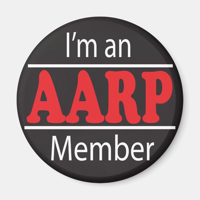Aimant Je suis membre de l'AARP - Drôle (Devant)