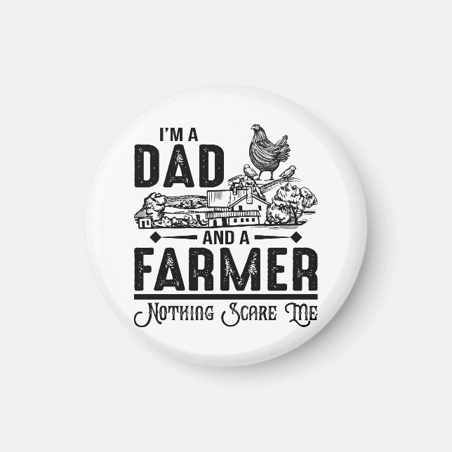 Aimant Je suis papa et paysan | Agriculture (Devant)
