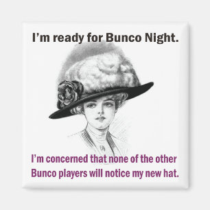 Aimant je suis prêt pour la nuit de Bunco
