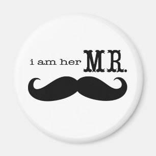 Aimant Je suis Son M. Mustache Grooms Cadeaux
