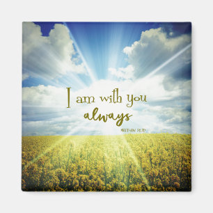 Aimant Je suis toujours avec vous, la Bible Verse