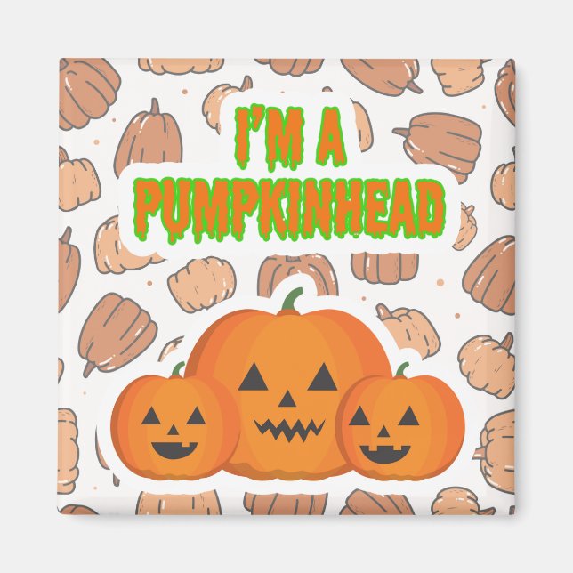 Aimant Je suis un Carré Pumpkinhead 2 (Devant)