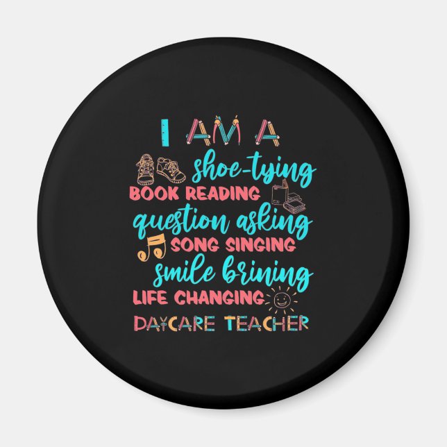 Aimant Je Suis Un Enseignant De Garderie (Devant)