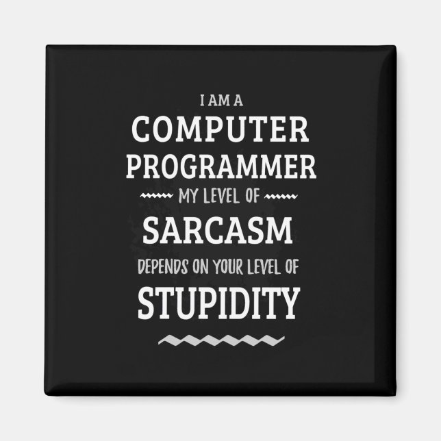 Aimant Je Suis Un Programmeur Informatique (Devant)