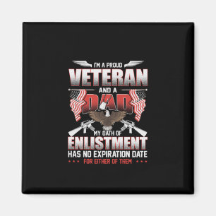 Aimant Je suis un vétéran fier et un papa   Armée patriot