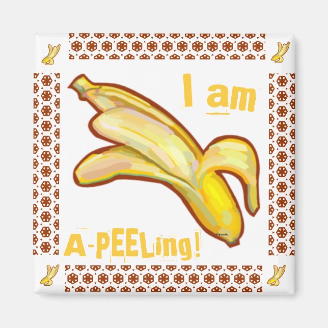 Aimant Je suis une banane qui pèle (Devant)
