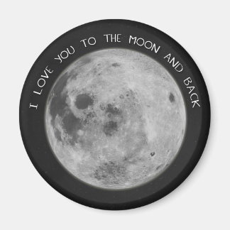 Aimant Je t'aime à la lune et le ciel étoilé arrière