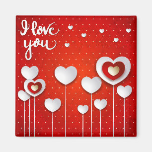 Aimant Je t'aime en rouge