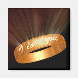 Aimant "Je t'aime" Golden Ring