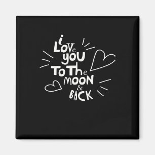 Aimant Je t'aime jusqu'à la lune et retour Amoureux