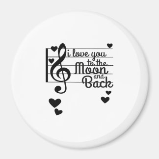Aimant Je t'aime jusqu'à la lune et retour Citation d'amo