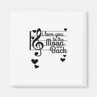 Aimant Je t'aime jusqu'à la lune et retour Citation d'amo