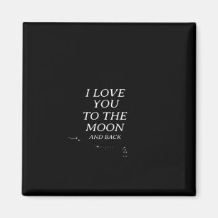 Aimant Je t'aime jusqu'à la lune et retour Style élégant 