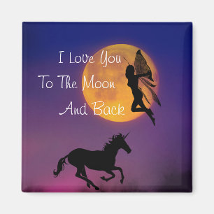 Aimant Je t'aime sur la Lune et de retour
