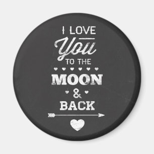 Aimant Je T'Aime Sur La Lune Et De Retour