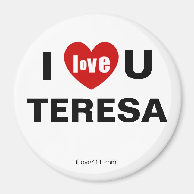 Aimant Je T'Aime Teresa (Devant)