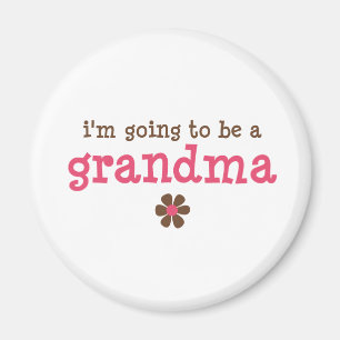 Aimant Je vais être un T-shirt grand-mère