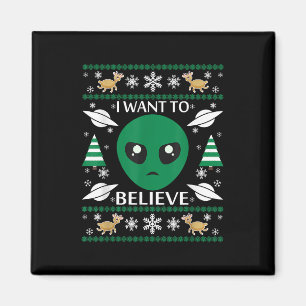 Aimant Je Veux Croire Noël Alien