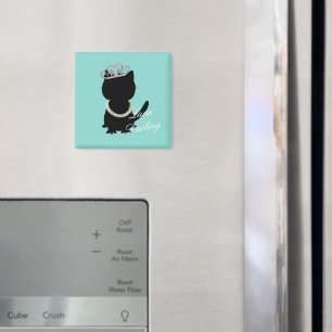 Aimant Je Veux Porter Ma Tiara Chat Douche Turquoise Fête