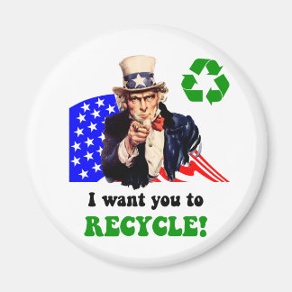 Aimant Je veux que tu recycles !