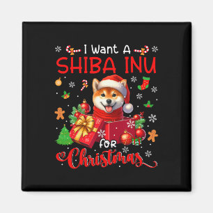 Aimant Je Veux Un Shiba Inu Pour Le Propriétaire De Noël 