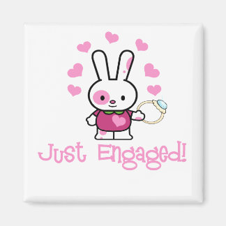 Aimant Je viens d'engager du lapin mignon