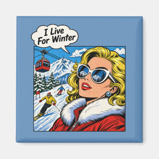 Aimant Je vis pour l'hiver 