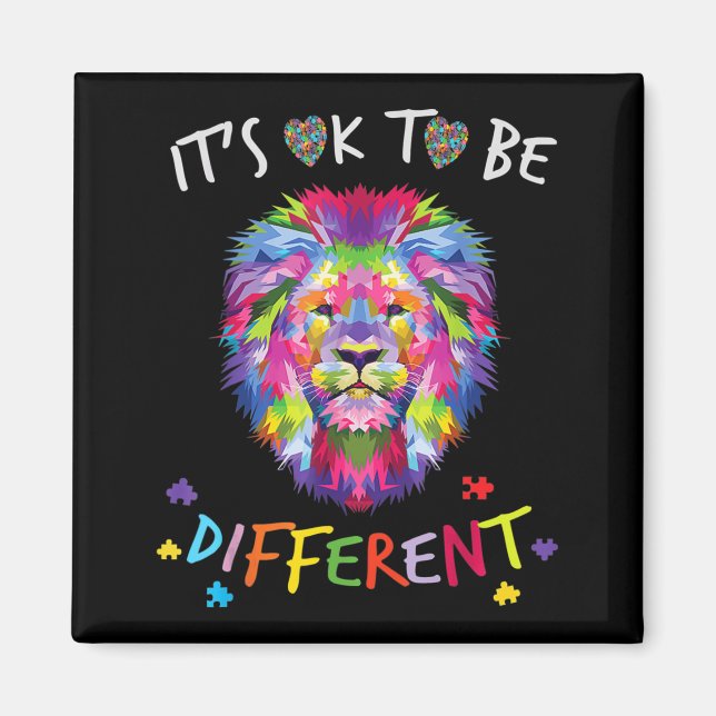 Aimant Je vois tes vraies couleurs Lion Sensibilisation s (Devant)