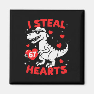 Aimant Je vole 67 cœurs dinosaure pour garçons filles enf