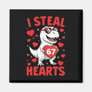 Aimant Je vole 67 cœurs T Rex Funny Valentine 67 Meme Te