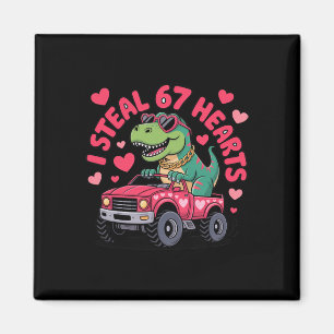 Aimant Je vole des cœurs 67 T-rex Saint-Valentin Drôle 6 