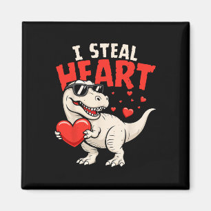 Aimant Je vole des coeurs Dinosaures Saint-Valentin pour 