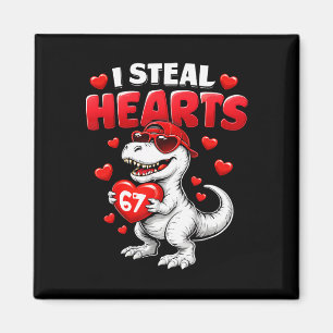 Aimant Je vole des cœurs T Rex Saint Valentin 67 Meme 6 7