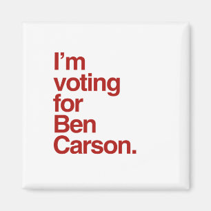 Aimant Je vote pour Ben Carson 2016