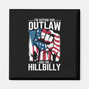 Aimant Je vote pour l'hors-la-loi et le Hillbilly 2024