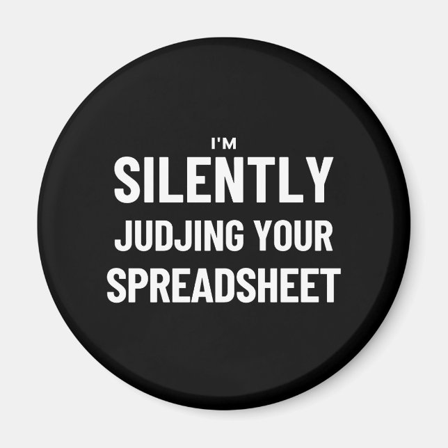 Aimant Je vous juge en silence votre feuille de calcul (Devant)
